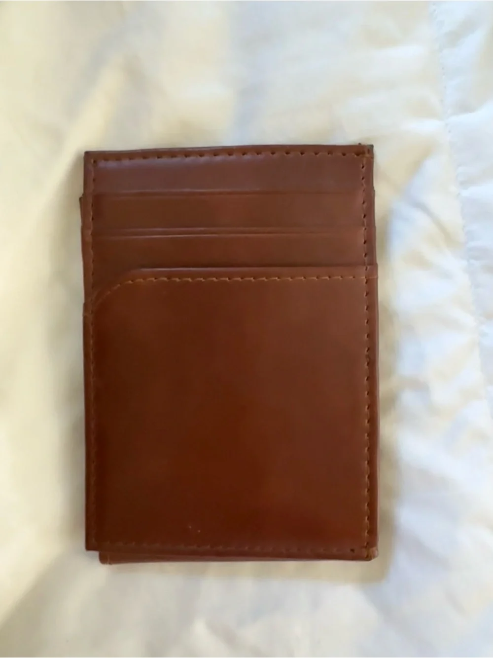 Goodfellow Brown Leather Card Holder Wallet - Men